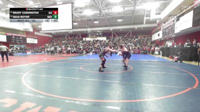 192 lbs Champ. Round 2 - Brady Coddington, Clayton Valley vs Sean Moyer, Rancho Cotate