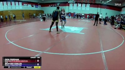 285 lbs Round 2 - Zion Freeman, East Forsyth Jr Bronco Wrestling Club vs Brayden Keisler, Valhalla Wrestling Club