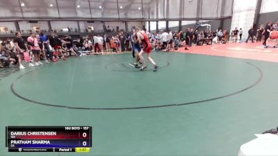 157 lbs Cons. Round 3 - Darius Christensen, WA vs Pratham Sharma, CA