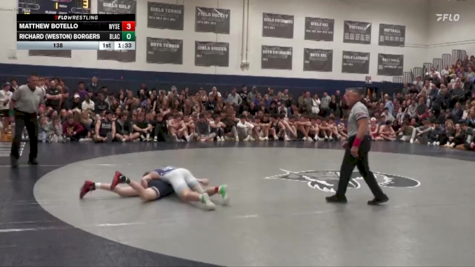 138 lbs Richard (Weston) Borgers, Blair Academy vs Matthew Botello ...