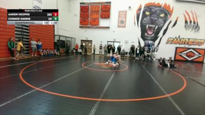 155 lbs Quarterfinal - Aaron Hoopes, Sheridan Junior High School vs Connor Harris, Lovell Middle School