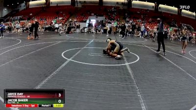 100 lbs Round 4 (8 Team) - Jayce Day, Meridian Maniacs vs Jacob Baker, Silo WC