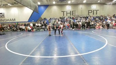 57 lbs Champ. Round 1 - Nixon Bagley, Alta Wings Wrestling vs Alexander Jett Johnson, Team Prestige Wrestling