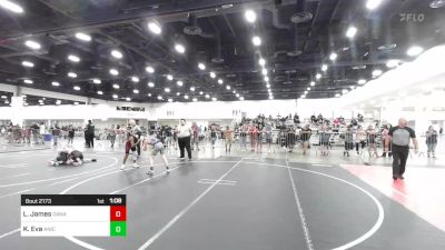 102 lbs Round Of 16 - LeShaun James, Ganado WC vs Kellen Eva, Aniciete TC