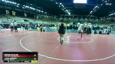 190 lbs Cons. Round 3 - Sophia Butler, University (Orange City) vs Litan Aminov, Olympic Heights