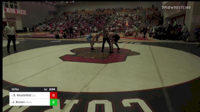 197 lbs 7th Place - Sam Wustefeld, Columbia vs Jt Brown, Army