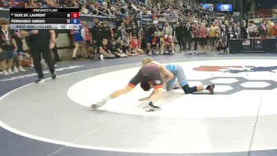 113 lbs Champ. Rd Of 64 - Tate St. Laurent, Indiana vs Fernando Jimeno, Texas