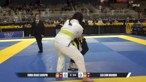 Leia Erin Wahnon vs Emma Grace Sayapin 2025 Pan Kids Jiu-Jitsu IBJJF Championship