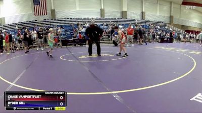 83 lbs Champ. Round 1 - Chase VanPortfliet, MI vs Ryder Gill, IL