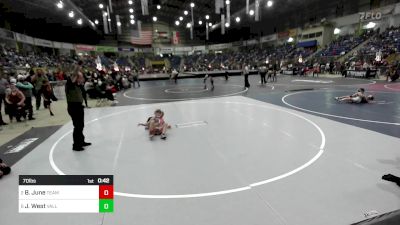 70 lbs Quarterfinal - Braedyn June, Team Grand Valley Elite vs Jaymasun West, Valley Bad Boys