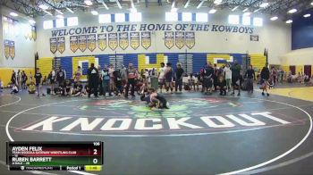 106 lbs Champ Round 1 (16 Team) - Ayden Felix, Team Osceola Gateway Wrestling Club vs Ruben Barrett, A`Dale
