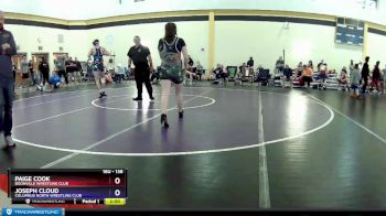 138 lbs Champ. Round 1 - Paige Cook, Boonville Wrestling Club vs Joseph Cloud, Columbus North Wrestling Club