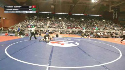 2A-190 lbs Cons. Round 2 - Logan Jensen, Wind River vs Corbyn Godfrey, Greybull/Riverside