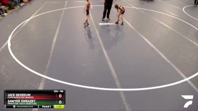 58 lbs Champ. Round 2 - Jace DeZeeuw, Coon Rapids Mat Bandits vs Sawyer Sweazey, Princeton Youth Wrestling