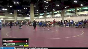 107 lbs Semis & Wb (16 Team) - Justice Anthony, Charlie`s Angels- GA Pink vs Kaylyn Harrill, Nebraska Tsunami