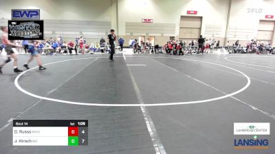 105 lbs Rr Rnd 5 - Dylan Russo, Michigan Premier WC - (A) vs John Hirsch, Big Game Wrestling Club