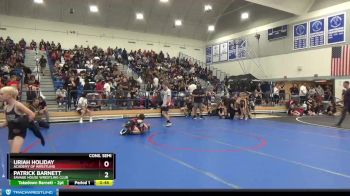 86 lbs Cons. Semi - Patrick Barnett, Savage House Wrestling Club vs Uriah Holiday, Academy Of Wrestling