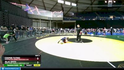 49 lbs Cons. Round 2 - Cooper Tutino, Cle Elum Mat Miners Wrestling Club vs Silas Smith, White River Hornets Wrestling Club