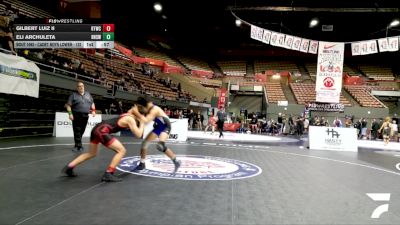 Cadet Boys Lower - 132 lbs Cons. Round 7 - Gilbert Luiz II, Ripon Tribe Wrestling Club vs Eli Archuleta, Redwood High School Wrestling