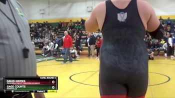 285 lbs Cons. Round 3 - Gage Counts, MARYSVILLE vs David Grimes, CUYAHOGA VALLEY CHRISTIAN ACADEMY
