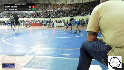 100 lbs Round Of 16 - Elijah Crumm, Chickasha Wrestling vs Jett Sisemore, Glenpool JH