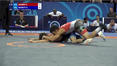 45 kg 1/4 Final - Bakdaulet Agabek, Kazakhstan vs Keegan Bassett, United States
