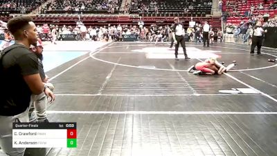 85 lbs Quarterfinal - Cayne Crawford, Pawhuska Elks Takedown vs Kyran Anderson, Fort Gibson Youth Wrestling