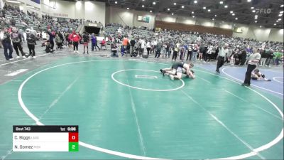 190 lbs 3rd Place - Clayton Biggs, Lassen Wrestling Association vs Nathan Gomez, Pierce