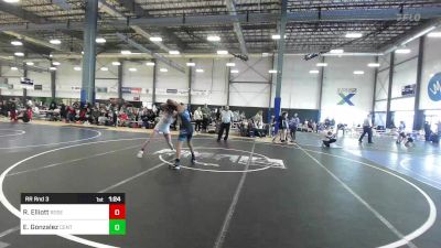 130 lbs Rr Rnd 3 - Rj Elliott, Roseburg Mat Club vs Ethan Gonzalez, Central Coast Most Wanted