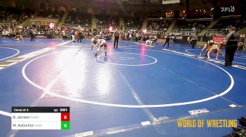 89 lbs Consi Of 4 - Brody Jensen, Burwell Longhorns vs Mason Katschor, Dundee Wrestling