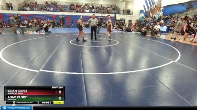 132 lbs Cons. Round 2 - Brian Lopez, American Falls vs Adam Flory, Vallivue