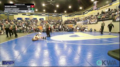 52 lbs Consi Of 8 #2 - RYDER WOODS, Warhorse Wrestling Club vs Barrett Vanzant, Bristow Elementary Wrestling Club