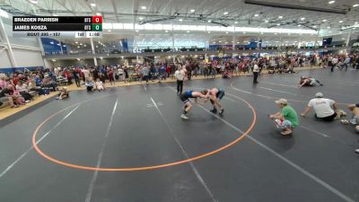 157 lbs Champ. Round 2 - Braeden Parrish, Unattached vs James Kosza, Unattached