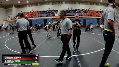 106 lbs Cons. Semi - Zebulon Bolden, St. Frances Academy vs Christian Wirts, Gilman School