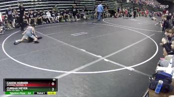 85 lbs Quarterfinals (8 Team) - Canon Horner, Wyoming Twisters vs Curran Meyer, Iowa USA Grey