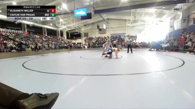 130 lbs Cons. Round 2 - Caitlin Van Praag, Derby vs Elizabeth Miller, Olathe South
