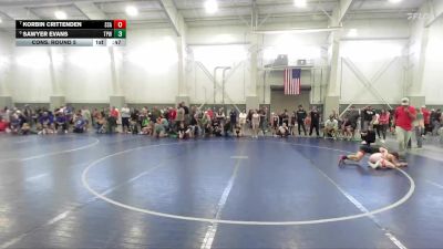 73 lbs Cons. Round 5 - Korbin Crittenden, South Summit Wrestling Club vs Sawyer Evans, Team Prestige Wrestling