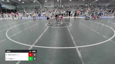 90 lbs Rr Rnd 2 - Eli Oberheim, Buffalo Valley Wrestling Club - Black vs Carter Lirgg, Team 922