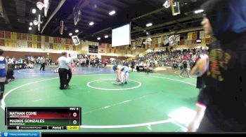 145 lbs Champ. Round 1 - Markis Gonzales, Bakersfield vs Nathan Come, Arroyo Grande