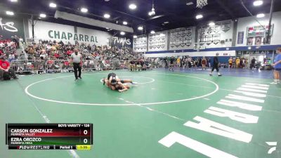 126 lbs Semifinal - Carson Gonzalez, Murrieta Valley vs Ezra Orozco, Murrieta Mesa