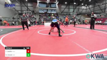 120-130 lbs Rr Rnd 2 - Terico Leslie, Tulsa North Mabee Stampede vs Hazen Crank, Raw Wrestling Club