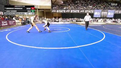 Boys 1A 285 lbs Champ. Round 1 - Jake Turner, Zillah vs Jeremiah Sheridan, Mount Baker