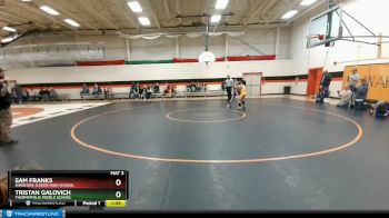 84 lbs Quarterfinal - Sam Franks, Shoshoni Junior High School vs Tristan Galovich, Thermopolis Middle School