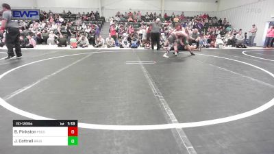 110-120 lbs Quarterfinal - Braxtyn Pinkston, Pocola Youth Wrestling vs Jaxston Cottrell, Brushy Wrestling Club