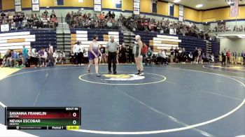 135 lbs. Champ. Round 1 - Savanna Franklin, Belton vs Nevah Escobar, DeSoto