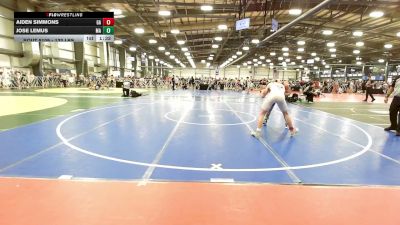 132 lbs Round Of 128 - Aiden Simmons, GA vs Jose Lemus, MA