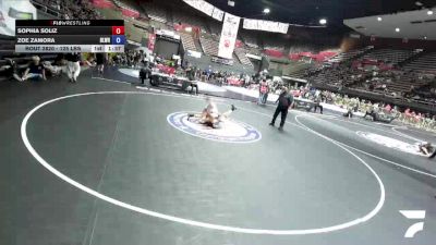 125 lbs 3rd Place Match - Sophia Soliz vs Zoe Zamora, Bloodline Wrestling