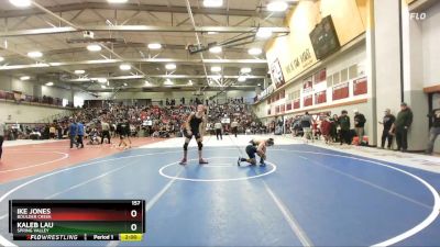 157 lbs Champ. Round 2 - Kaleb Lau, Spring Valley vs Ike Jones, Boulder Creek