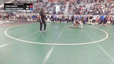 53 kg Quarters - Libby Roberts, Laker Wrestling Club vs Isabella Marie Gonzales, Iowa Womens Wrestling Club