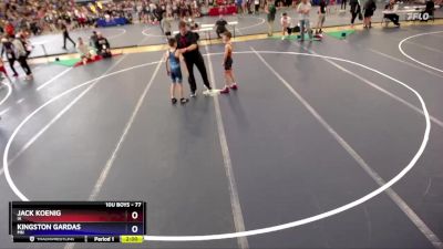 77 lbs Quarterfinal - Jack Koenig, IA vs Kingston Gardas, MN